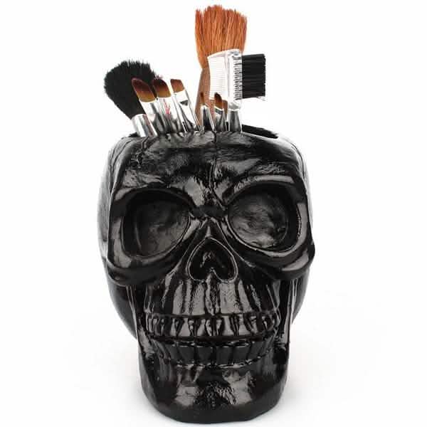 Skull Desk Organizer & Stationary Holder