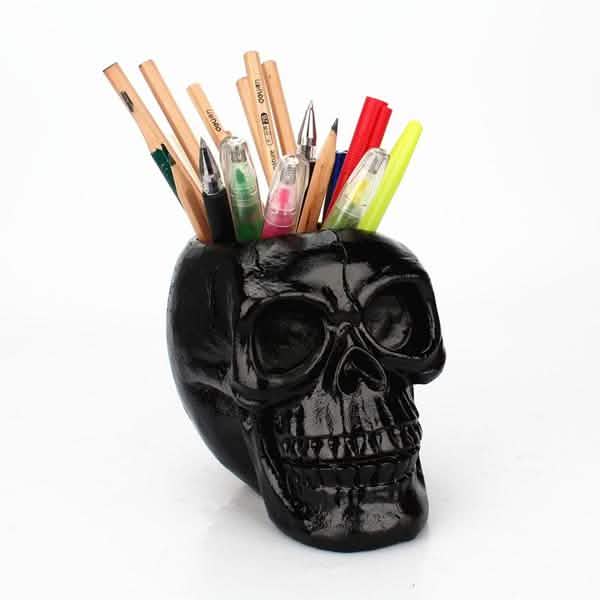 Skull Desk Organizer & Stationary Holder