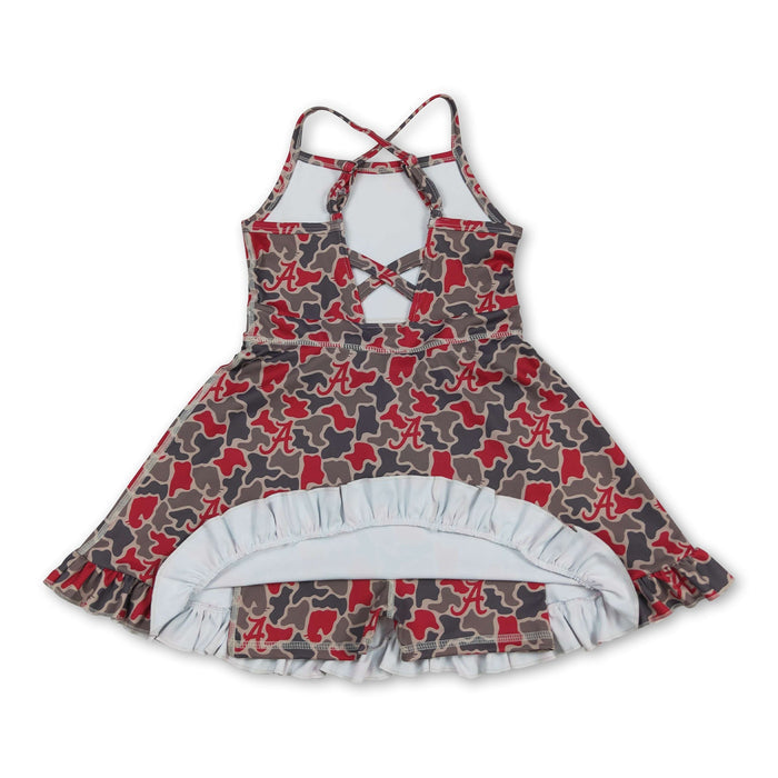 Sleeveless Camo Athletic Dress