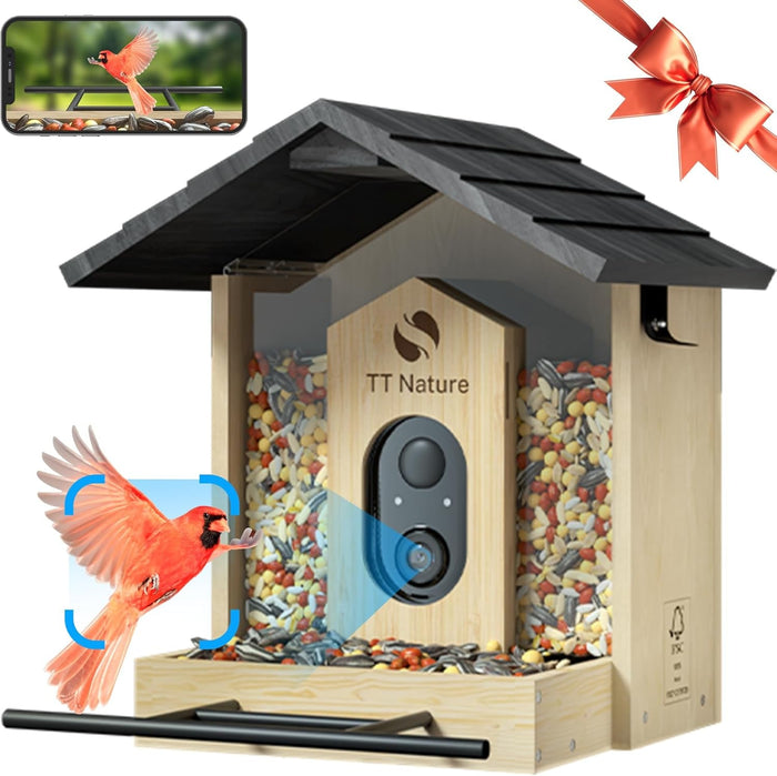 Smart Bird Feeder with 1080P HD WiFi Camera