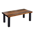 Solid Wood Coffee Table with 12 in. High-Rise Steel Legs