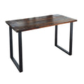 Solid Wood Desk with Steel Legs