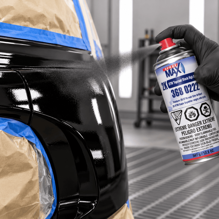 SprayMax® 3680222 2K DTM Topcoat, 12 oz Aerosol, High Gloss Black -3680222 - Eagle National Supply
