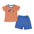 Stripe Tool Embroidery T-shirt & Shorts Set