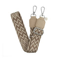 Telefoonkoord bagstrap - zigzag - zilver