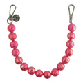 Telefoonkoord disco - roze - zilver