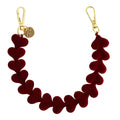 Telefoonkoord Fluwee - bordeaux rood - goud