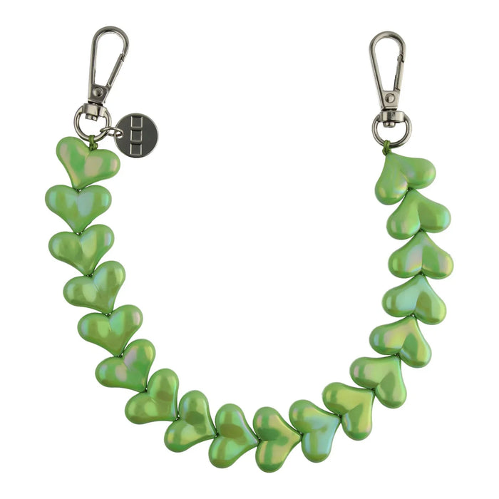 Telefoonkoord Heart - appelgroen - zilver