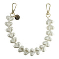 Telefoonkoord Heart - wit - goud