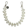 Telefoonkoord Heart - wit - zilver