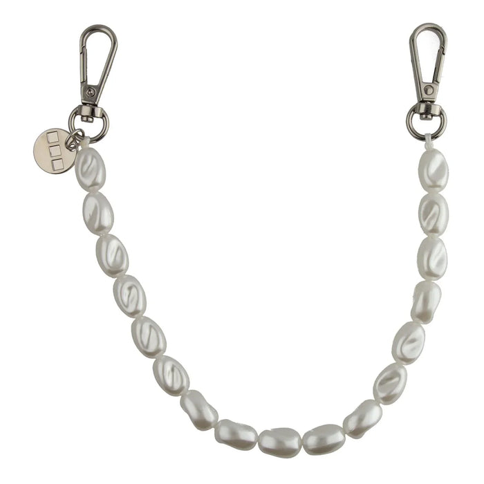 Telefoonkoord short pearl - zilver