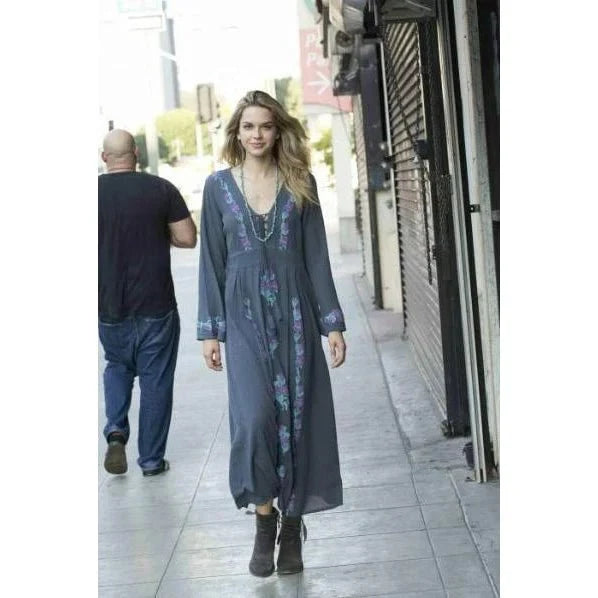 Thea Embroidered Maxi Dress