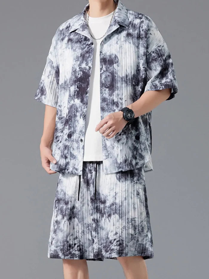 Tie-Dye Shirt and Shorts Set