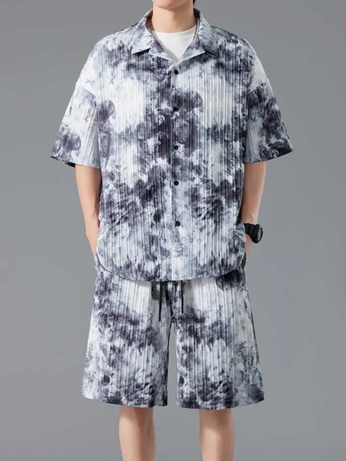 Tie-Dye Shirt and Shorts Set