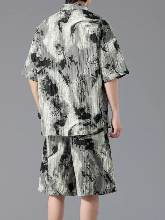 Tie-Dye Shirt and Shorts Set