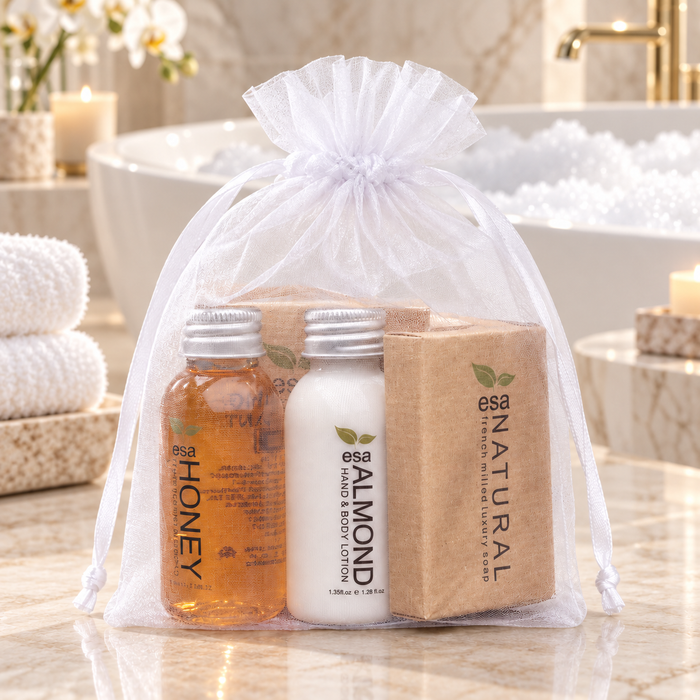 Toiletry Kit ESA Organza bag ESA 10pk $4.48 each