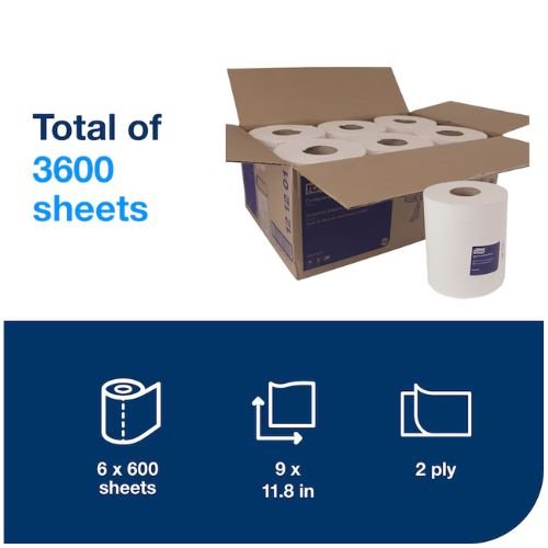 Tork 121201 Soft Centerfeed Hand Towel Case | 590' - 121201 - Eagle National Supply