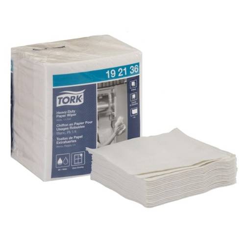 Tork 192136 Heavy Duty White 1/4 Fold Wiper, Pack of 56 -192136---Eagle National Supply