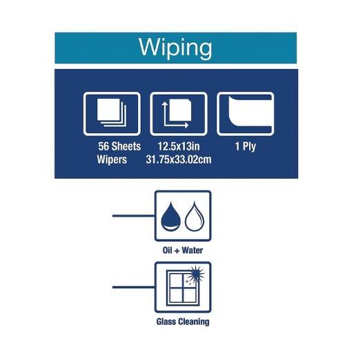 Tork 192136 Heavy Duty White 1/4 Fold Wiper, Pack of 56 -192136---Eagle National Supply