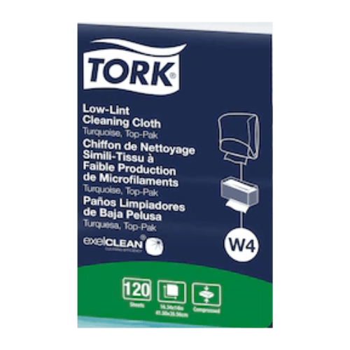 Tork® 192480 Top-Pak Low-Lint Turquois Cleaning Cloth, Case of 4 -192480---Eagle National Supply