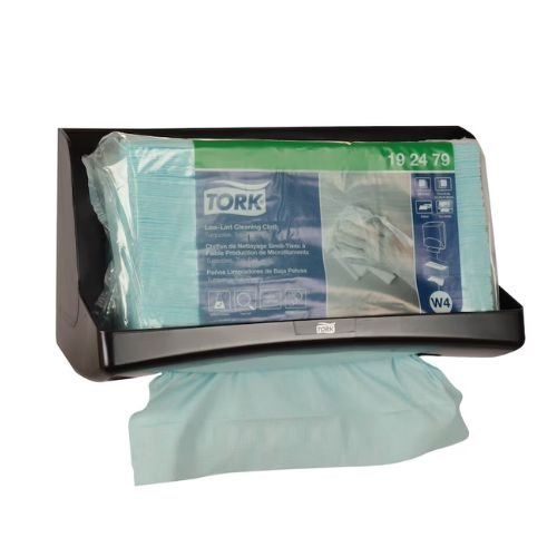 Tork 207328 Folded Wiper Dispenser | Black - 207328 - Eagle National Supply