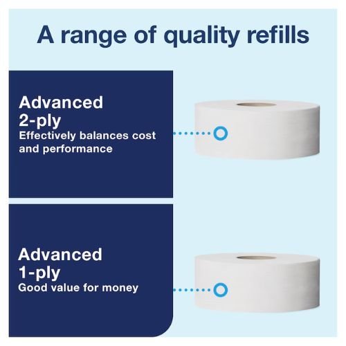 Tork 247549A Twin Jumbo Bath Tissue Dispenser | Black - 247549A - Eagle National Supply