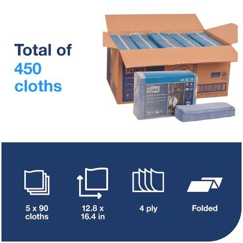 Tork 440278A Lint Free Industrial Wipe | Case of 5 | 4 Ply - 440278A - Eagle National Supply