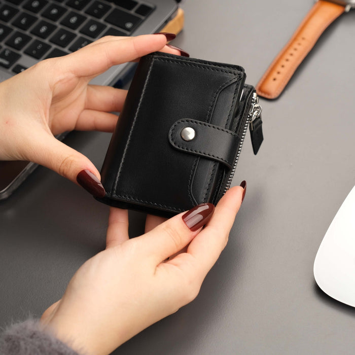 TORONATA Glenrock RFID-Blocking Leather Pop-Up Cardholder Wallet