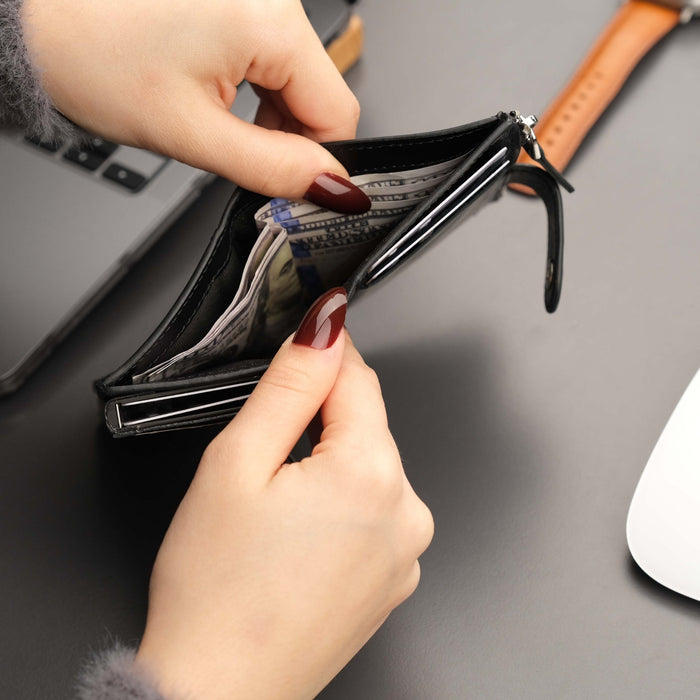 TORONATA Glenrock RFID-Blocking Leather Pop-Up Cardholder Wallet