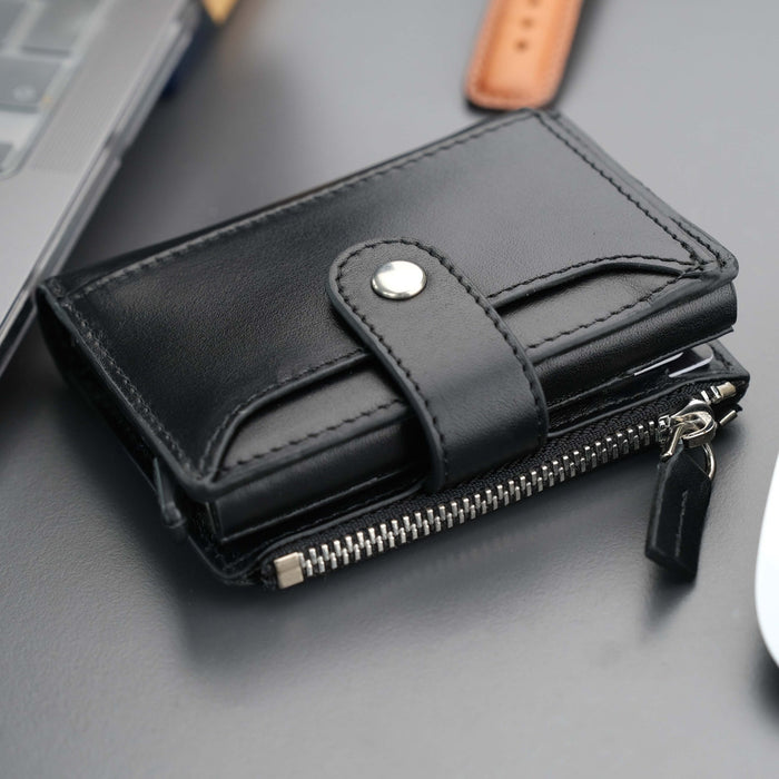 TORONATA Glenrock RFID-Blocking Leather Pop-Up Cardholder Wallet