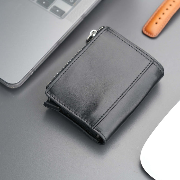 TORONATA Glenrock RFID-Blocking Leather Pop-Up Cardholder Wallet
