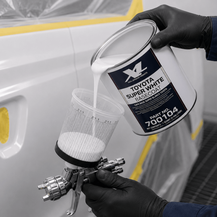 Toyota 040 Super White Basecoat Paint, Quart, Excel 700104 -700104 - Eagle National Supply