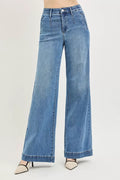 Tummy Control High Rise Wide Leg Jeans