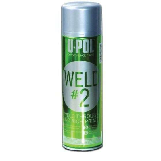 U-POL® UP0789 WELD#2 Metallic Silver Weld-Through Primer, 450 mL Aerosol ---Eagle National Supply