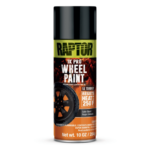 Upol Raptor Quick Dry Satin Black Wheel Paint, 10 oz - 4907 - Eagle National Supply