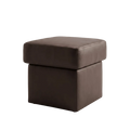Valerie Brown Leather Footstool - Furniture Instore