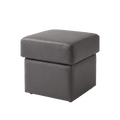 Valerie Grey Leather Footstool - Furniture Instore