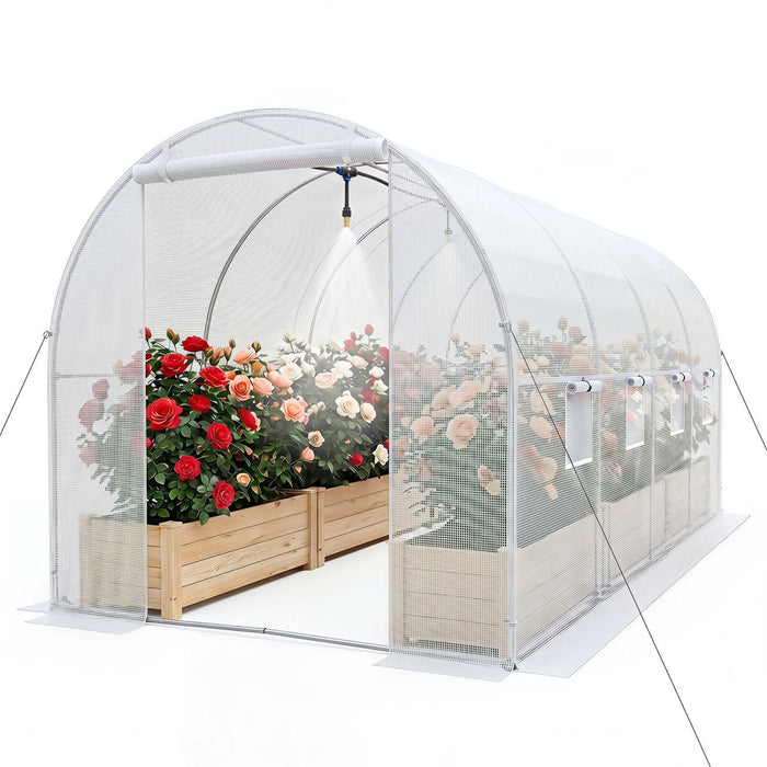 Walk-In Tunnel Greenhouse 15 x 7 x 7 ft