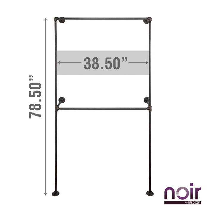 Wall Mounted Double Hung Clothing Rack