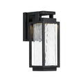 Black finish wall sconce, by Modern Forms, for hallway or living room