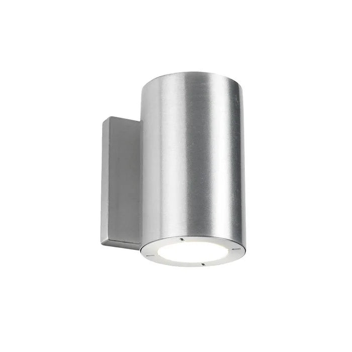Brushed aluminum finish wall sconce, by Modern Forms, for hallway or living room