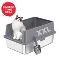 XXL Stainless Steel Cat Litter Box