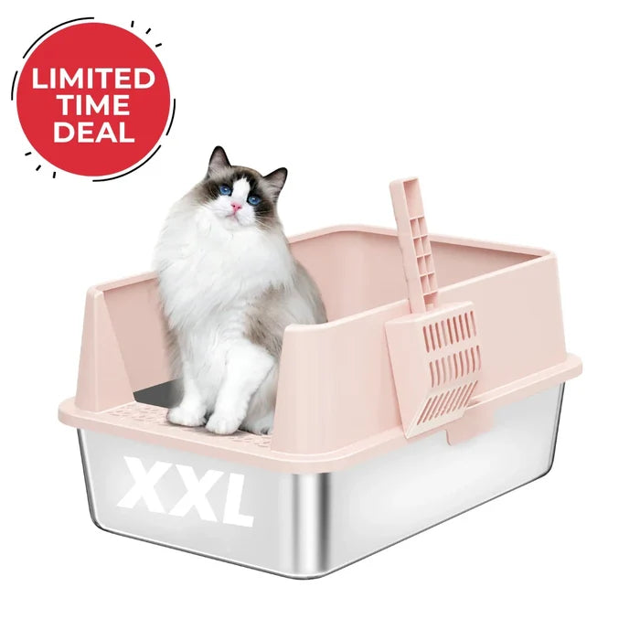 XXL Stainless Steel Cat Litter Box