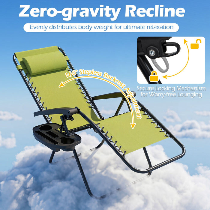 Zero Gravity Lounge Chairs Set of 2