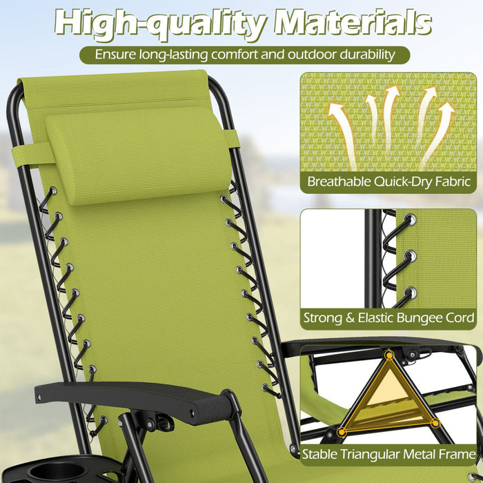 Zero Gravity Lounge Chairs Set of 2